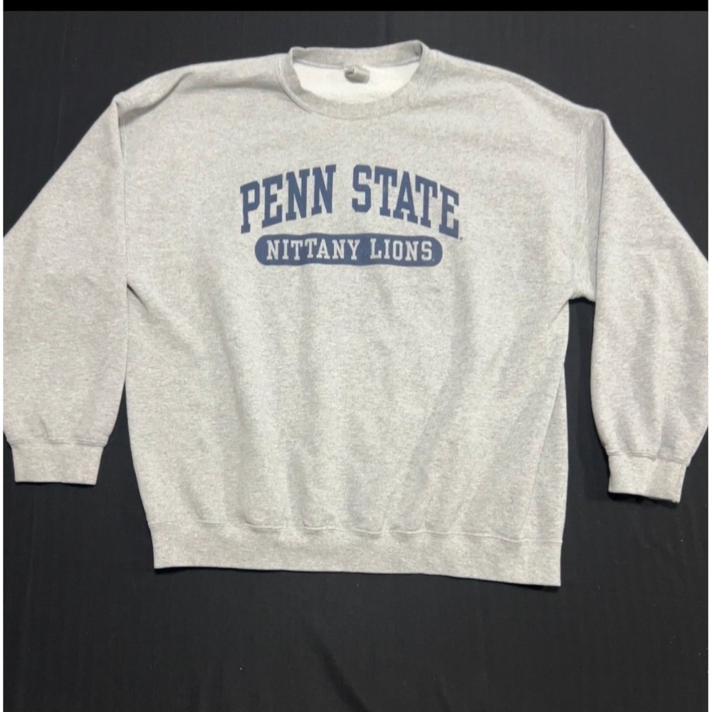 Penn State Nittany Lions Crewneck Sweatshirt Mens Large Heather Gray Pullover
